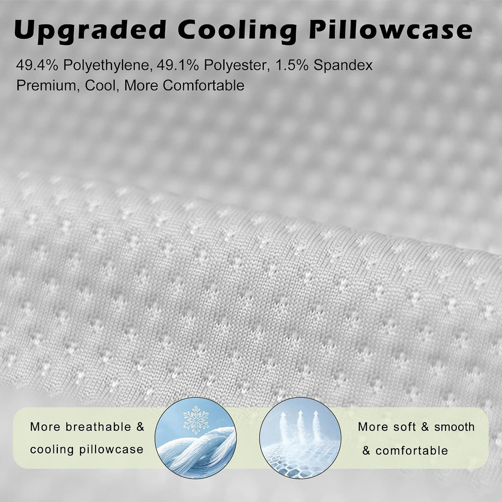 BetterSleepAnywhere! Cooling Camping Pillow, Memory Foam Travel Pillow with Adjustable Buckle Strap & Storage Bag