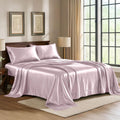 PureBedding Pure Bedding Satin Sheets Twin [3-Piece, Champagne Pink] Hotel Luxury Silky Bed Sheets - Extra Soft 1800 Microfiber Sheet Set,…