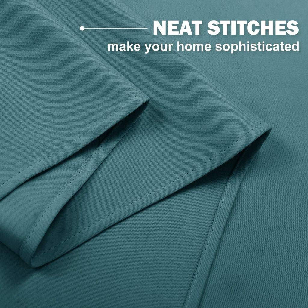 NICETOWN Blackout Curtains - Elegant Home Grommet Design Small Window Curtain Panels for Kitchen/Bathroom/Half Window Christmas Decor…