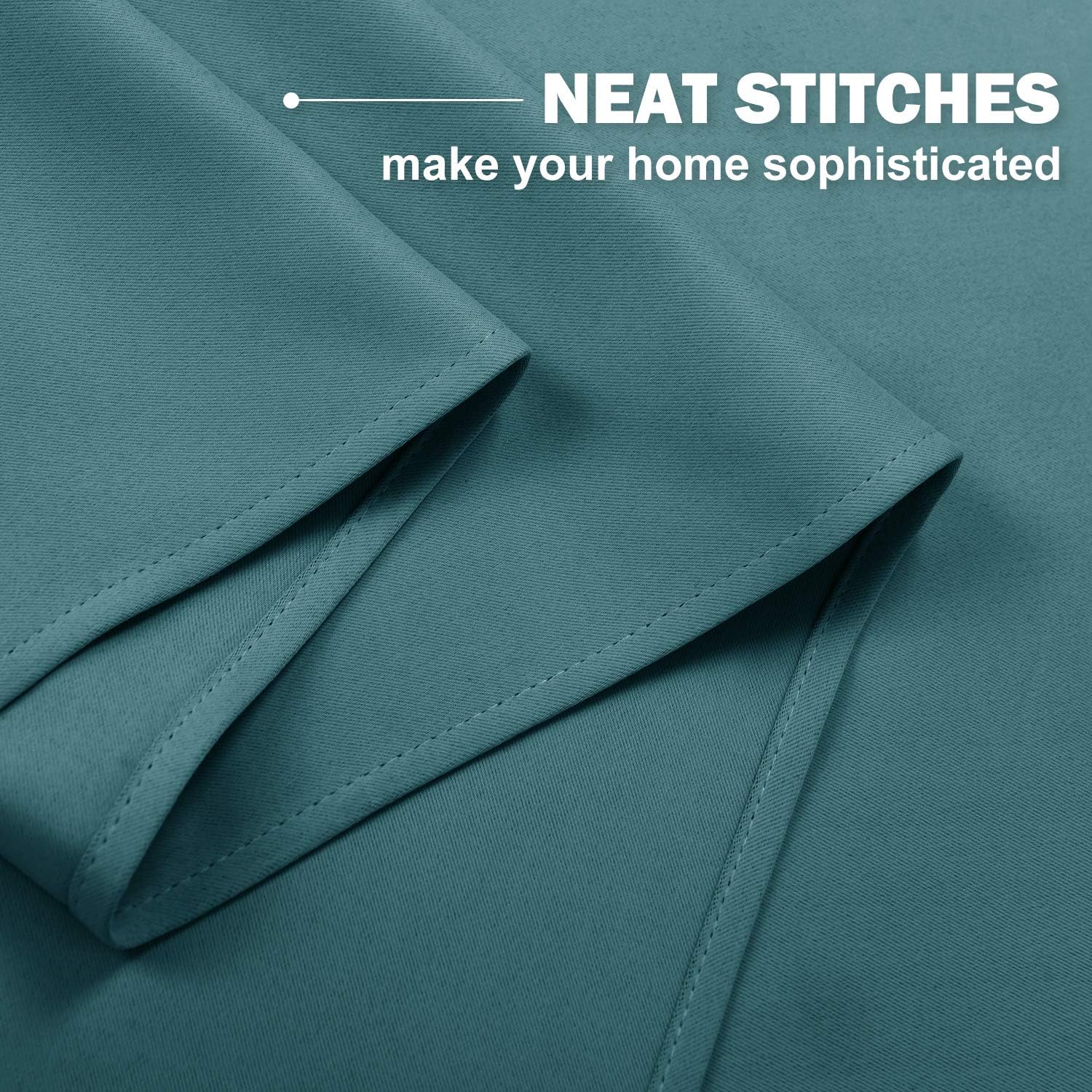 NICETOWN Blackout Curtains - Elegant Home Grommet Design Small Window Curtain Panels for Kitchen/Bathroom/Half Window Christmas Decor…