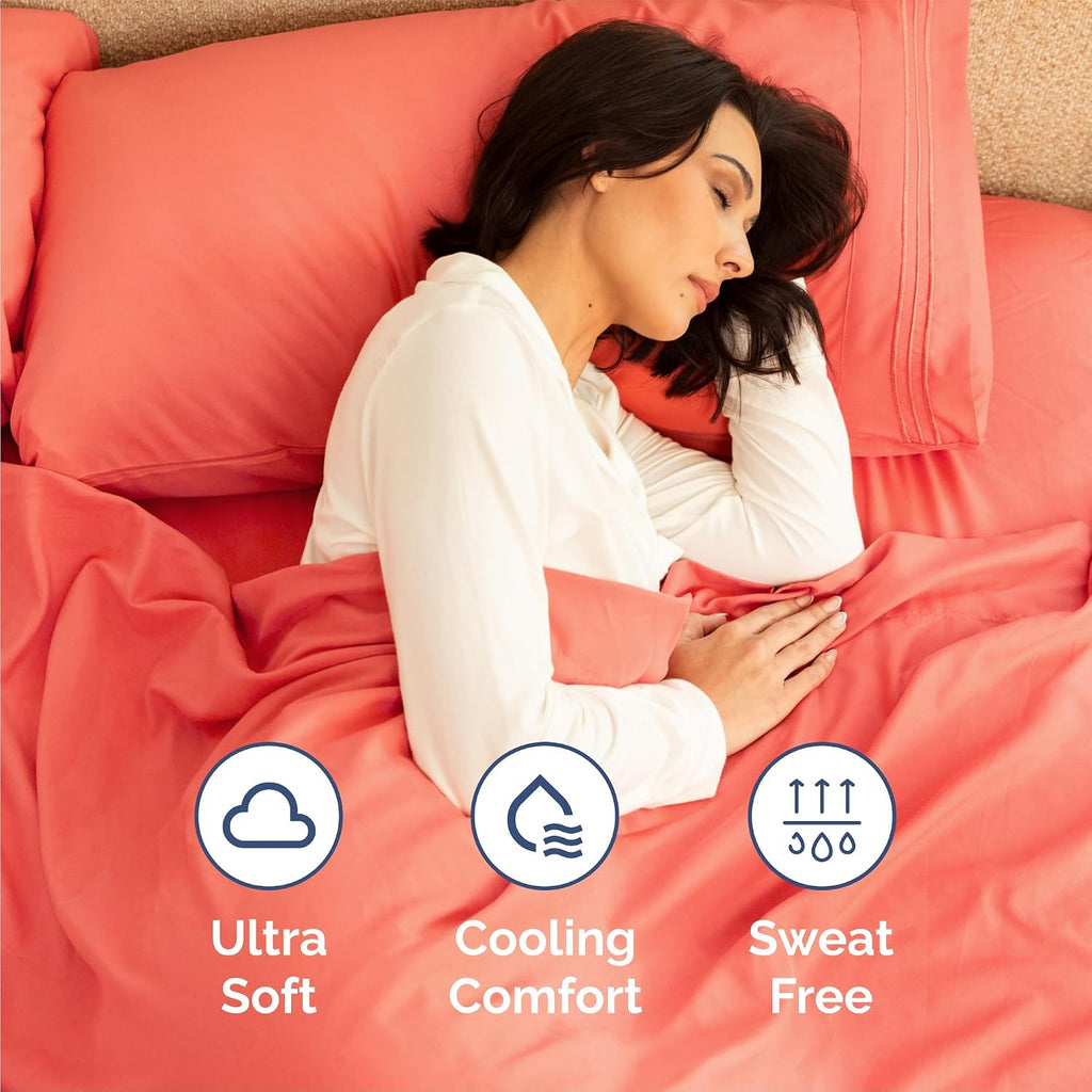 Queen Size 4 Piece Sheet Set - Comfy Breathable & Cooling Sheets - Hotel Luxury Bed Sheets for Women & Men - Deep Pockets, Easy-Fit…