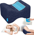 Knee Pillow for Side Sleepers with Cooling Gel, Memory Foam Elevation Pillow for Spine Aligning, Sciatica, Back, Hip, Knee, Ankle Pain…
