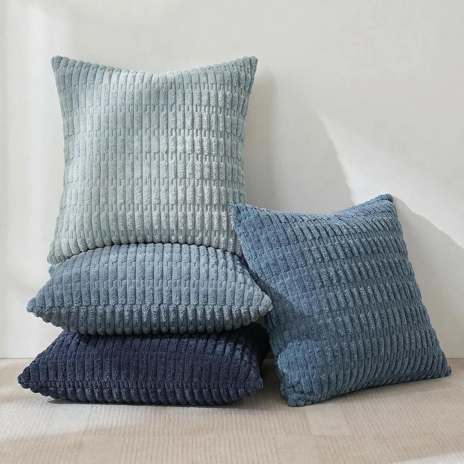 Fancy Homi 4 Packs Decorative Throw Pillow Covers for Living Room Couch Bed, Modern Farmhouse Boho Home Décor Accent Cushion Case, 24" x…