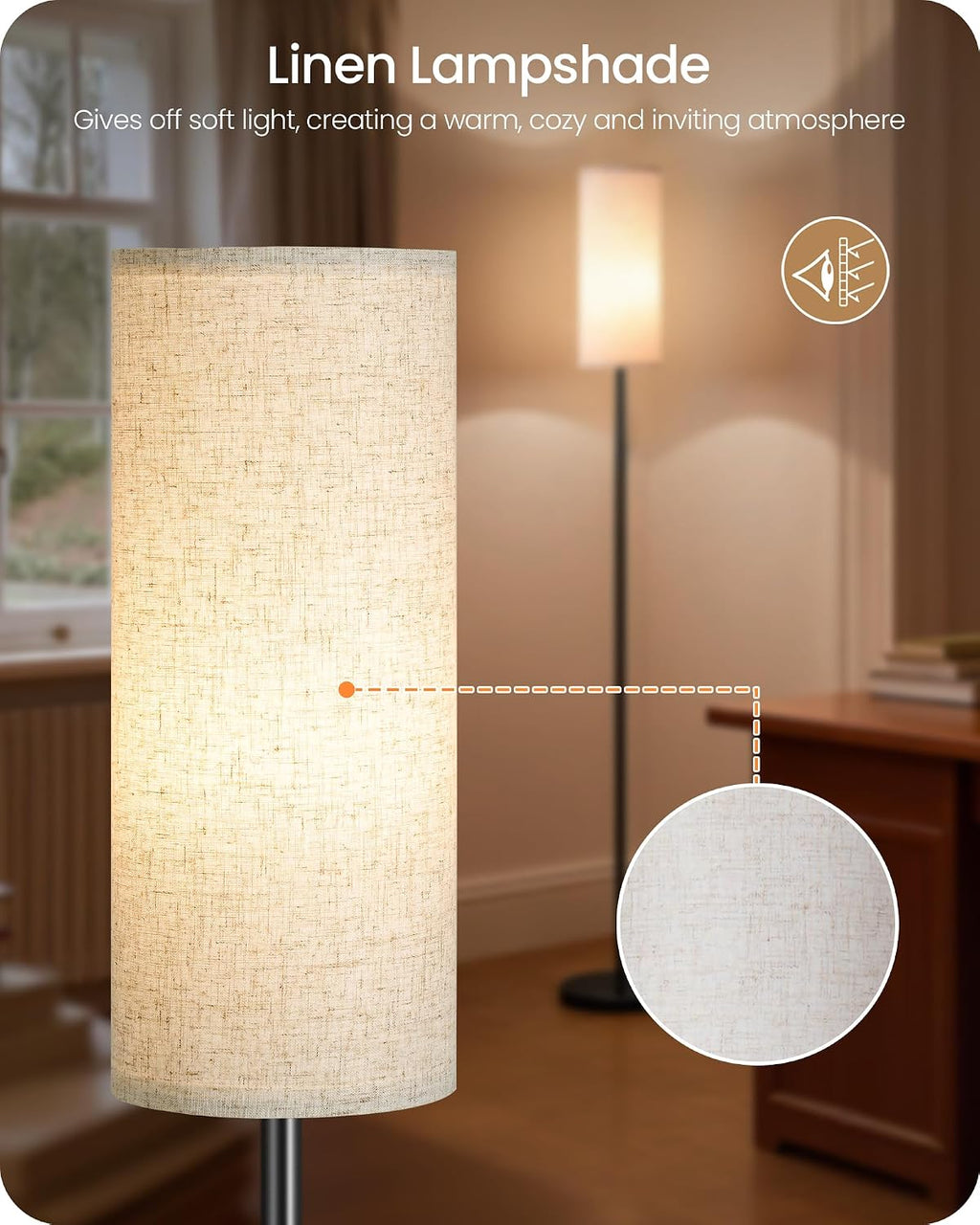 Dimmable Floor Lamp for Living Room with RGB Colors, Color Changing Ambient Lighting, Corner Standing Lamp for Bedroom - Remote, Foot…