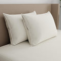 AllerEase Organically Grown Soft Cotton Allergy Defense Zippered Pillow Protector- Standard/Queen- 2 Pack 2 Pack Cotton