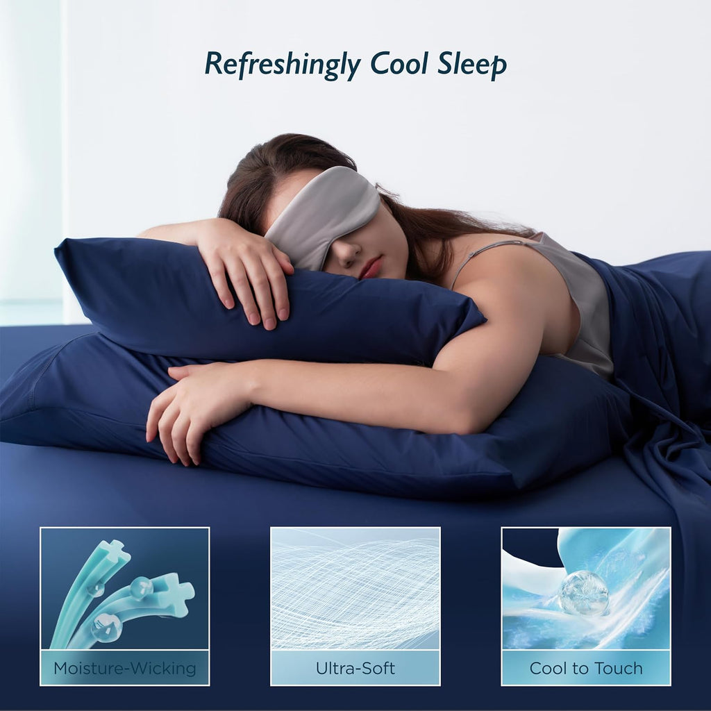 Breescape Cooling Pillow Cases Standard/Queen Size - BlendTekTM Dry & Cool Technology for Hot Sleepers and Night Sweats, Ultra Soft Pillowca…
