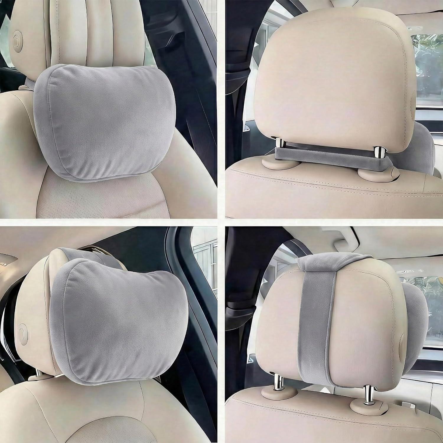 WELBRIT 2PCS Car Pillow for Car Neck Pillow for Driving Seat Neck Support Soft Cushion Back Support Head-Rests for Vehicle Sleeping…
