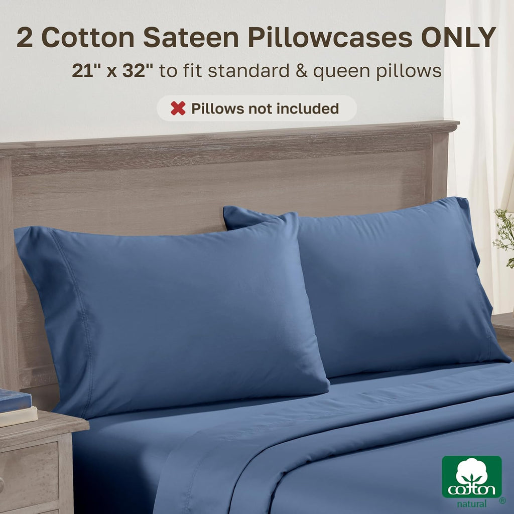 CaliforniaDesignDen CALIFORNIA DESIGN DEN Luxuriously Soft Hotel Quality 600 Thread Count, 100% Cotton Set of 2 Cases, Crisp & Cool Pillow…