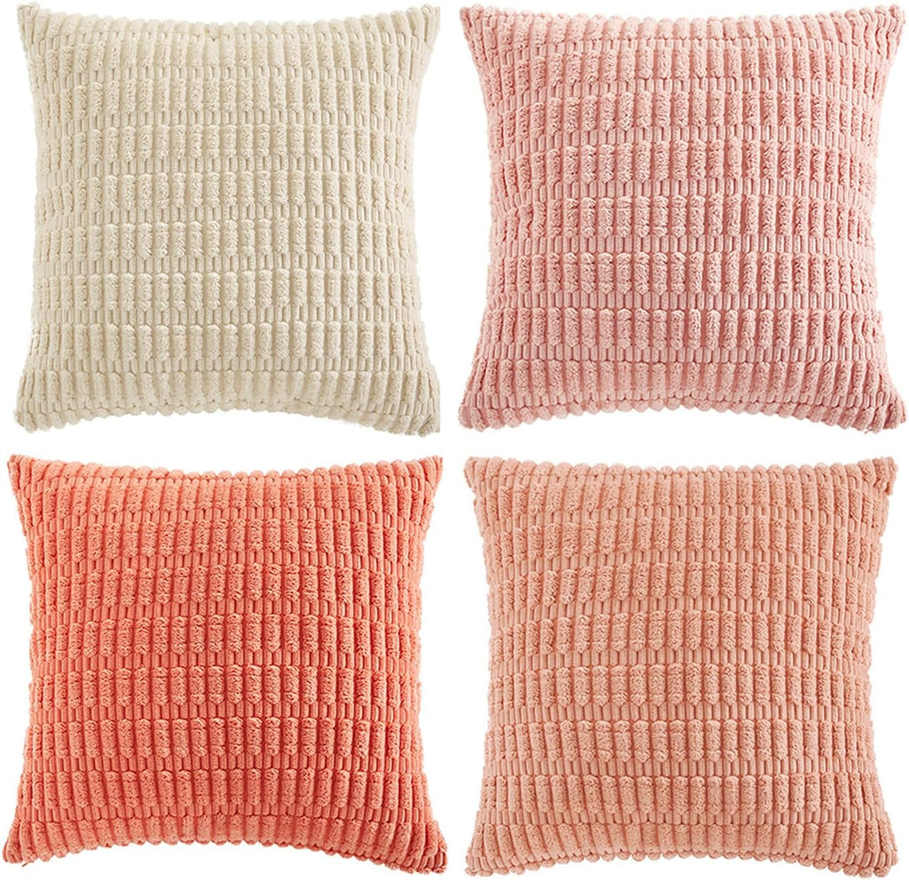 Fancy Homi 4 Packs Decorative Throw Pillow Covers for Living Room Couch Bed, Modern Farmhouse Boho Home Décor Accent Cushion Case, 14" x…