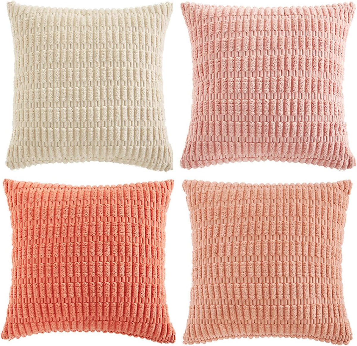 Fancy Homi 4 Packs Decorative Throw Pillow Covers for Living Room Couch Bed, Modern Farmhouse Boho Home Décor Accent Cushion Case, 16" x…