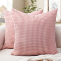 Softalker Throw Pillow Covers 20x20 Inch, Set of 2, Soft Corduroy Boho Stripe Decorative Pillow Cover, Couch Fluffy Pillow Cover for…