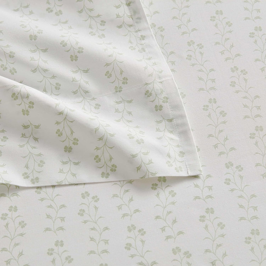 MarthaStewart Martha Stewart - King Size Sheets Set, Crisp & Tailored Cooling Sheets w/a Naturally Smooth Cotton Percale Lightweight Feel -…