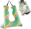 Car Pillow for Kids Travel Pillow with Adjustable Strap, Kids Floor Pillows Cushions for Adults and Children to Support Head and Body…