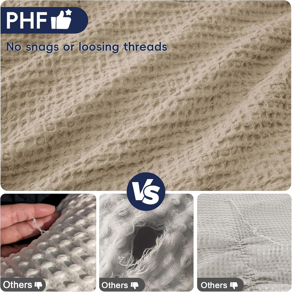 Phf Ultra Soft Waffle Weave Body Pillowcase with Zipper, No Insert, 1Pack 20" x 54" Pillow Sham, Breathable & Skin-Friendly Body Pillow cas…