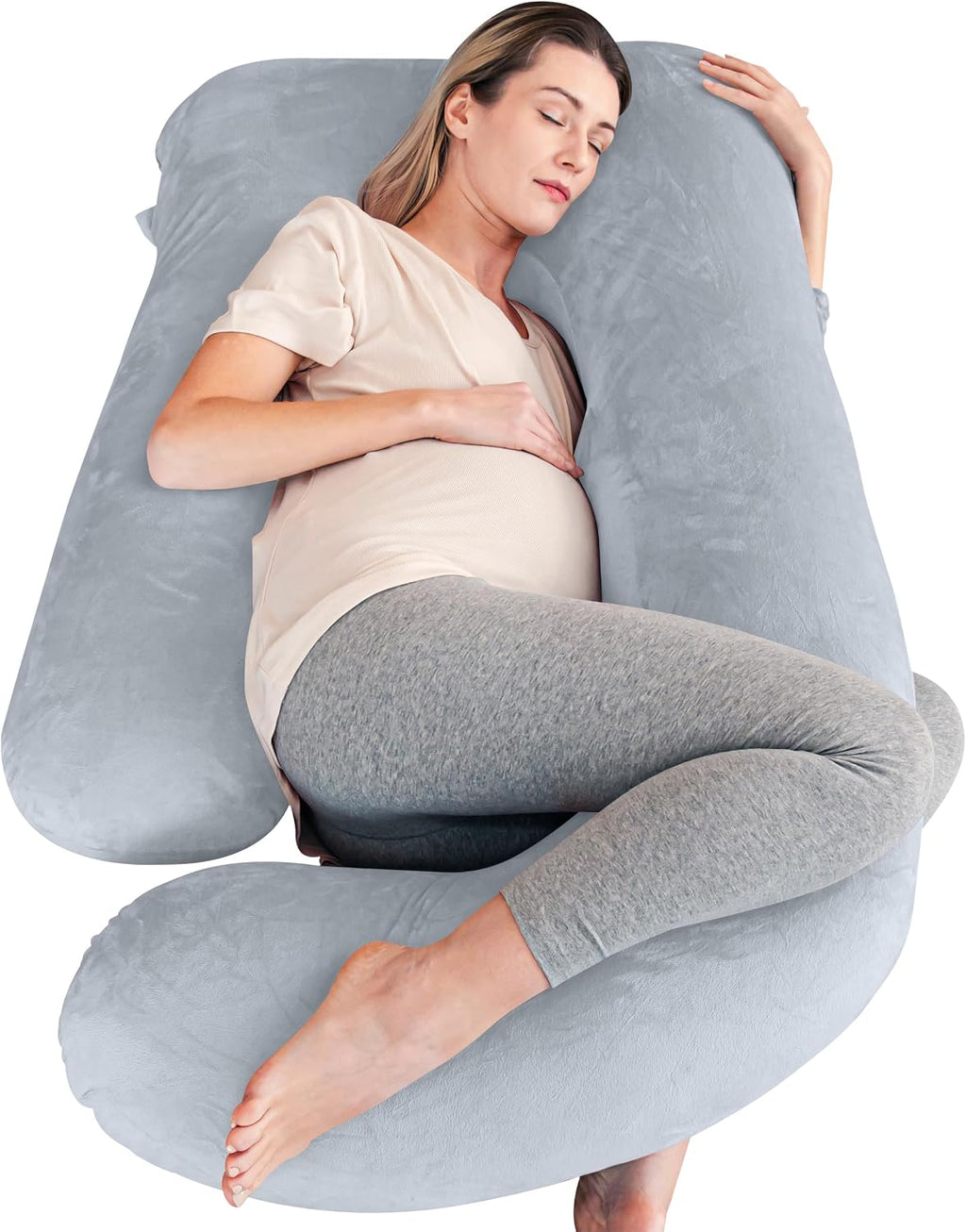 Cute Castle Pregnancy Pillows, Soft U-Shape Maternity Pillow with Removable Cover - Full Body Pillows for Adults Sleeping - Pregnancy…