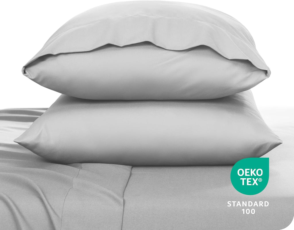 BareHome Bare Home Microfiber Pillow Cases - Queen Size Set of 2 - Cooling Pillowcases - Double Brushed - easy maintenance - Envelope…