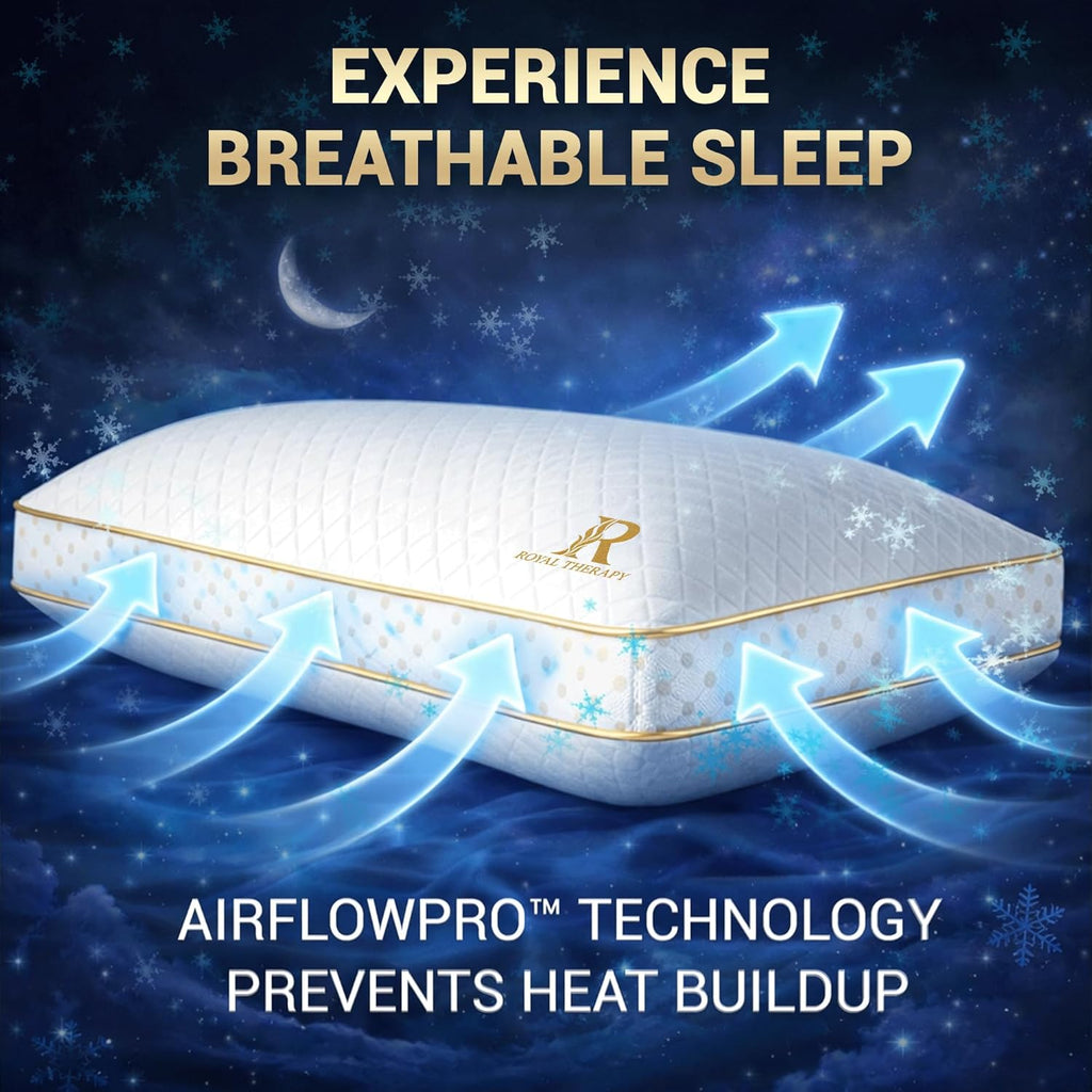 Royaltherapy Royal relaxation Queen Memory Foam Pillow, Adjustable Shredded Odor-Free Pillow for Neck & Shoulder, Support for Back…