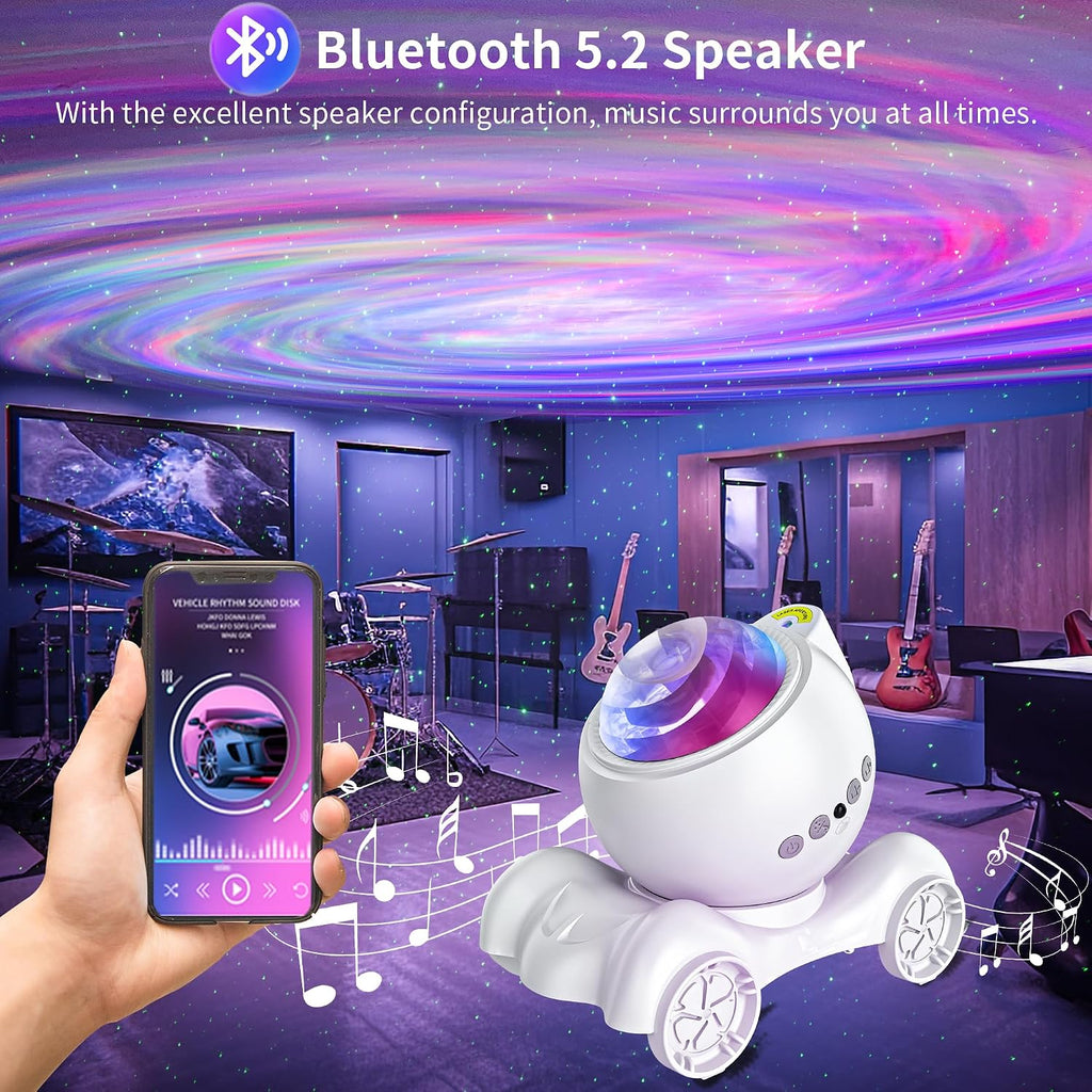 ENOKIK Galaxy Projector, Star Aurora Projector Built-in Bluetooth Speaker, Night Light for Kids Adults, White Noise Light for Home…