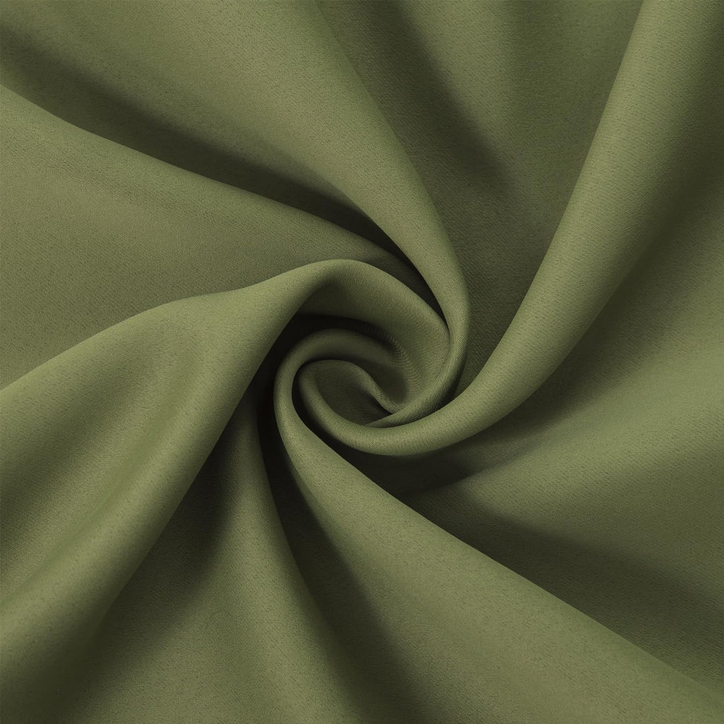 Lemomo Oilve Green Blackout Curtains 38 x 54 Inch Length/Set of 2 Curtain Panels/Thermal Insulated Room Darkening Blackout Curtains 54 Inch…