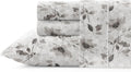 Pointehaven Night Garden Full Cotton Crisp Percale Breathable Mercerized 4 pc Sheet Set