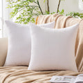 Gawamay Set of 2 Soft Textured Chenille Throw Pillow Covers 26x26 Inch (66x66 CM), Decorative Pillowcases Cushion Covers for Farmhouse Home…