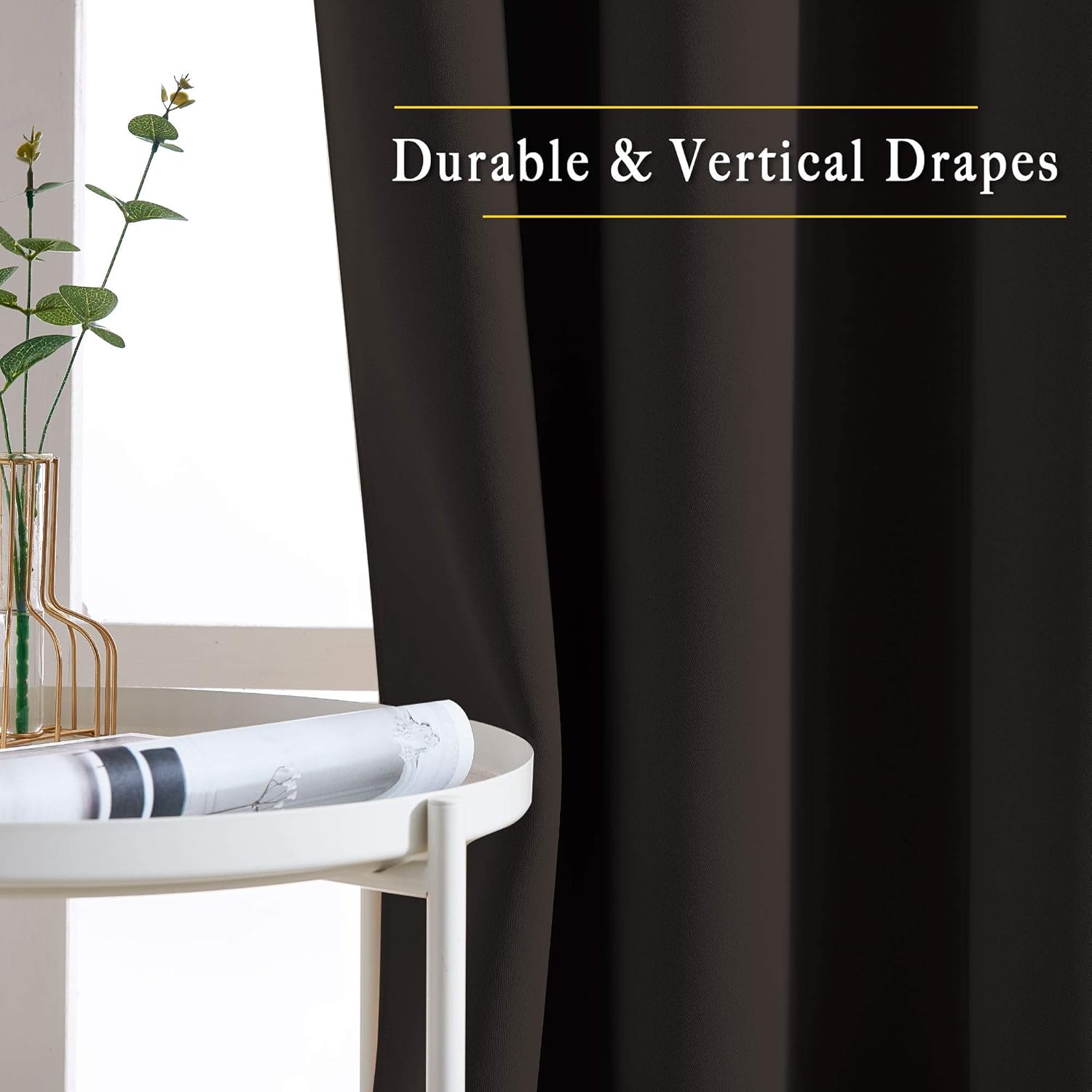 Nicetown Bedroom Blackout Curtains and Drapes - Energy Smart Thermal Insulated Solid Grommet Blackout Draperies for Living Room (2 Panels,…
