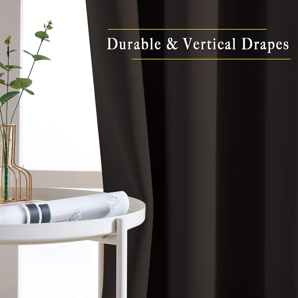Nicetown Bedroom Blackout Curtains and Drapes - Energy Smart Thermal Insulated Solid Grommet Blackout Draperies for Living Room (2 Panels,…