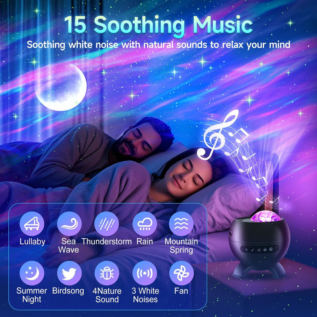 Staryou Birthday Gifts for Teen Girls & Boys - Northern Galaxy Light Projector with 15 White Noise Bluetooth Speaker, Trendy Stuff Aurora N…