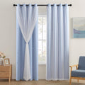 Addsomecolortolife XiDi Blue Curtains for Bedroom, Girls Room Blackout Curtains, Kids Room Darkening Curtains, Light Blue Decor, 1 Panel Li…