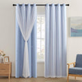 Addsomecolortolife XiDi Blue Curtains for Bedroom, Girls Room Blackout Curtains, Kids Room Darkening Curtains, Light Blue Decor, 1 Panel Li…