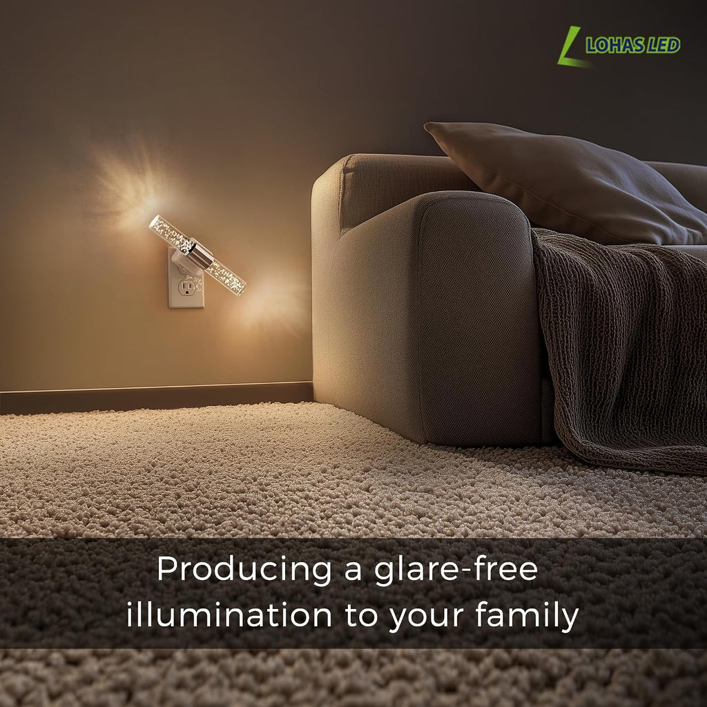 L LOHAS LED Night Light, Night Lights Plug into Wall, 180° Rotating, Auto Light Sensor, Dimmable 100LM, Soft White 3000K, Wall…