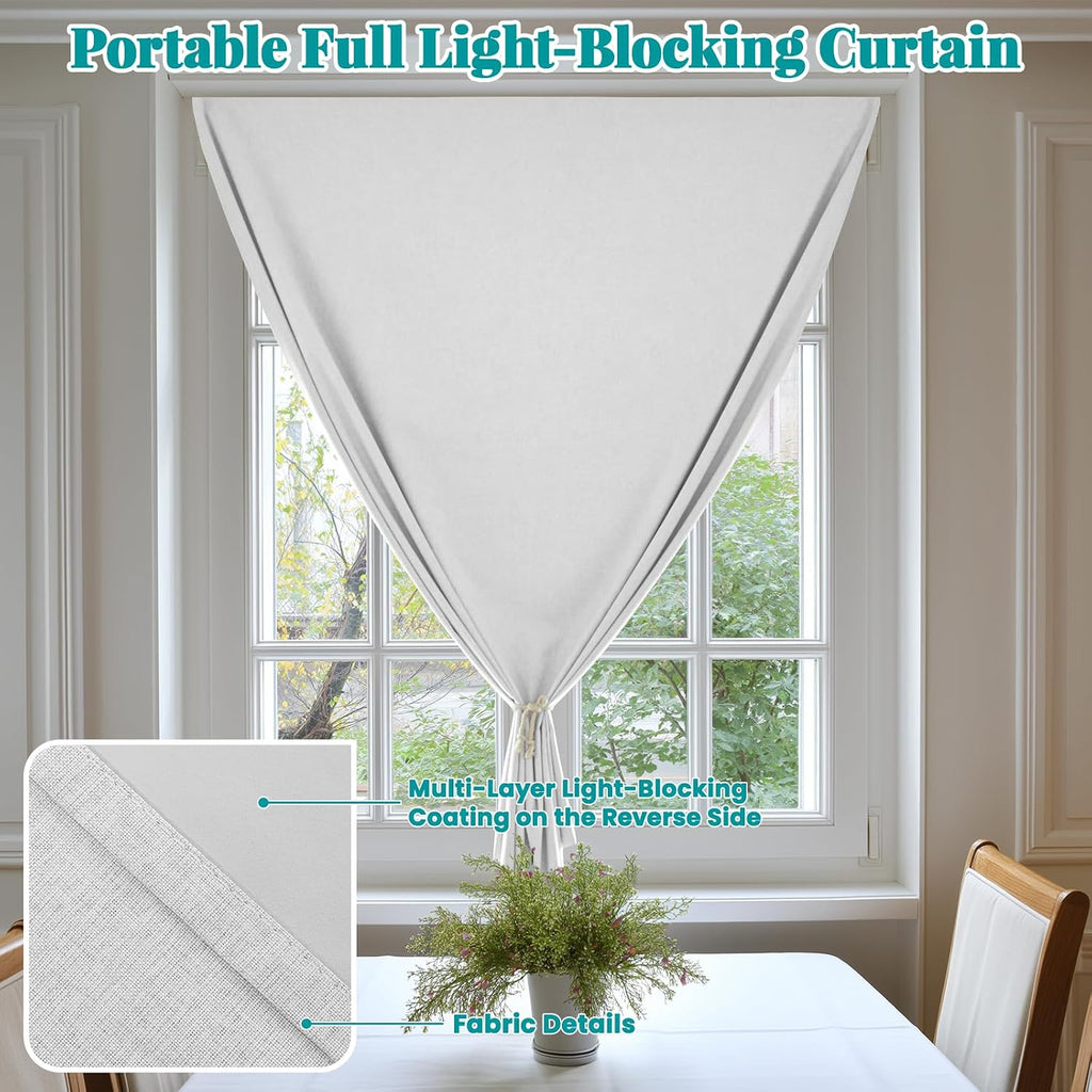 100% Self Adhesive Blackout Curtains- Stick on Curtains Shades Window Blinds Curtains No Rod Needed Easy to Hang Curtain, Use for…
