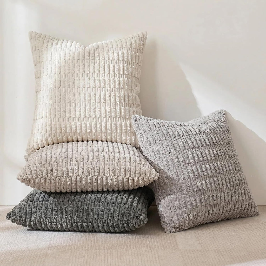 Fancy Homi 4 Packs Decorative Throw Pillow Covers for Living Room Couch Bed, Modern Farmhouse Boho Home Décor Accent Cushion Case, 26" x…