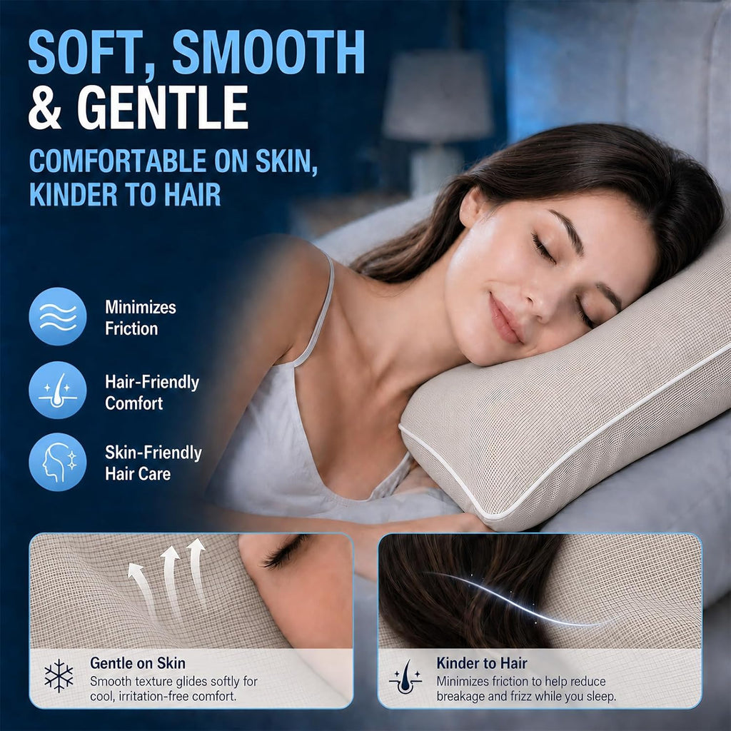 Cieltown Cooling Pillow Cases for Hot-Sleepers: Q-Max ≥0.4 Nylon Spandex Cool-to-Touch for Night Sweats - Waffle Weave for Dry & Com…
