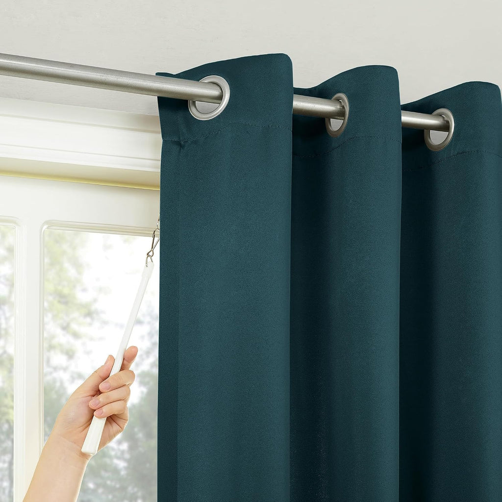 Sun Zero Easton Extra-Wide Blackout Grommet Sliding Patio Door Curtain Panel 100.00" x 84.00"
