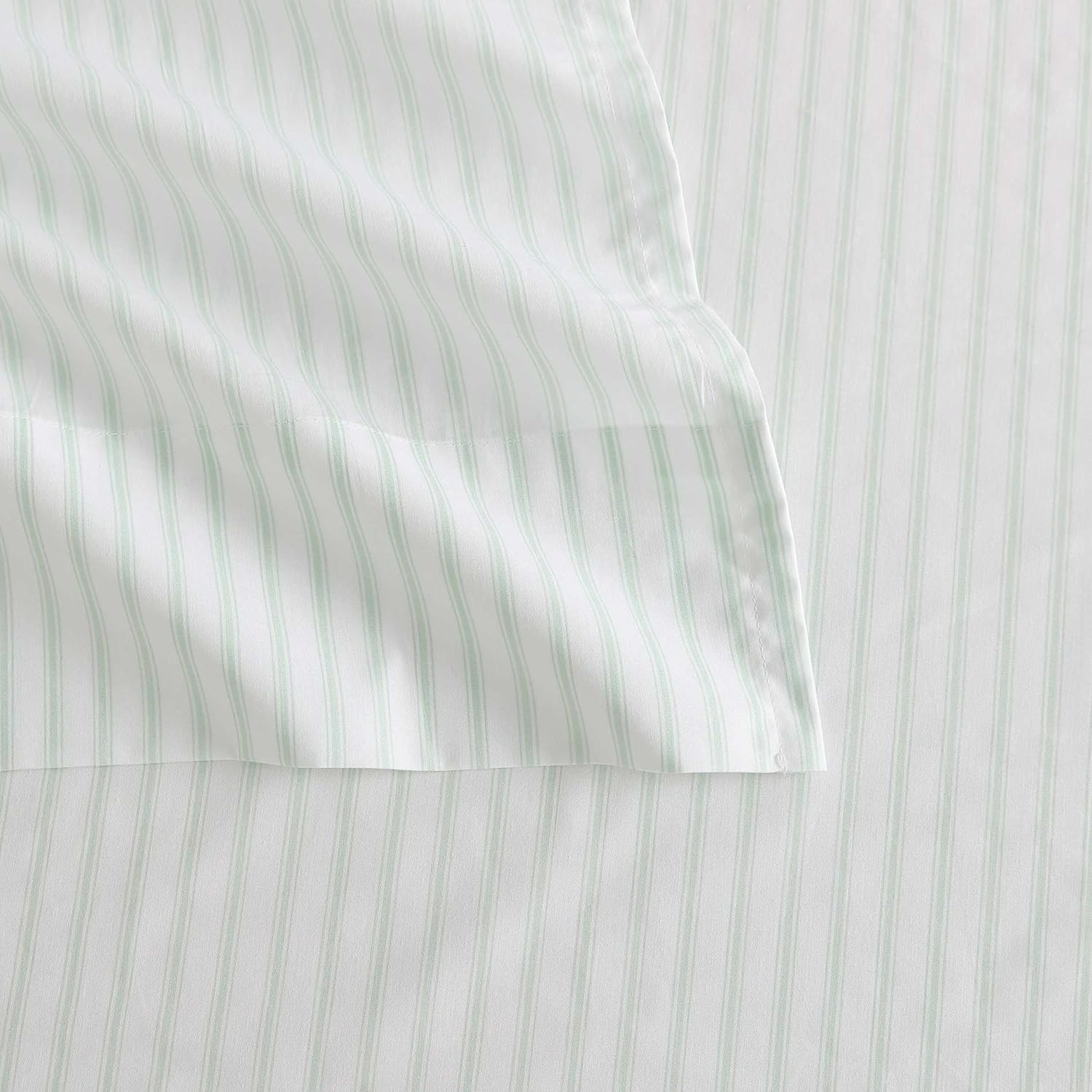 MarthaStewart Martha Stewart - Twin Size Sheets Set, Crisp & Tailored Cooling Sheets with a Smooth Cotton Percale Lightweight Feel - Bed Sh…