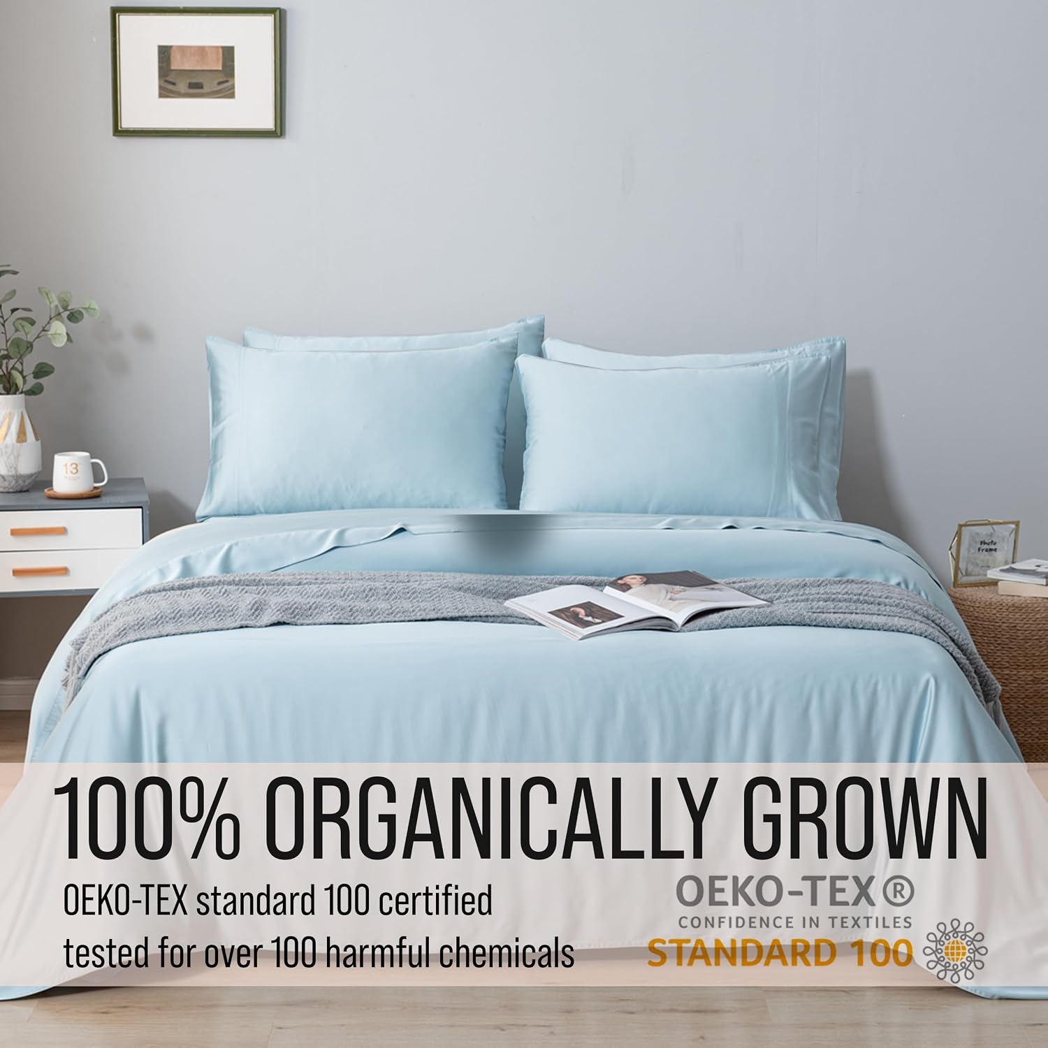 Bella Coterie 7 Piece Luxury Bamboo Viscose Split King Size Sheet Set | 2 Fitted Sheets for Adjustable Beds | 100% Organically Grown |…