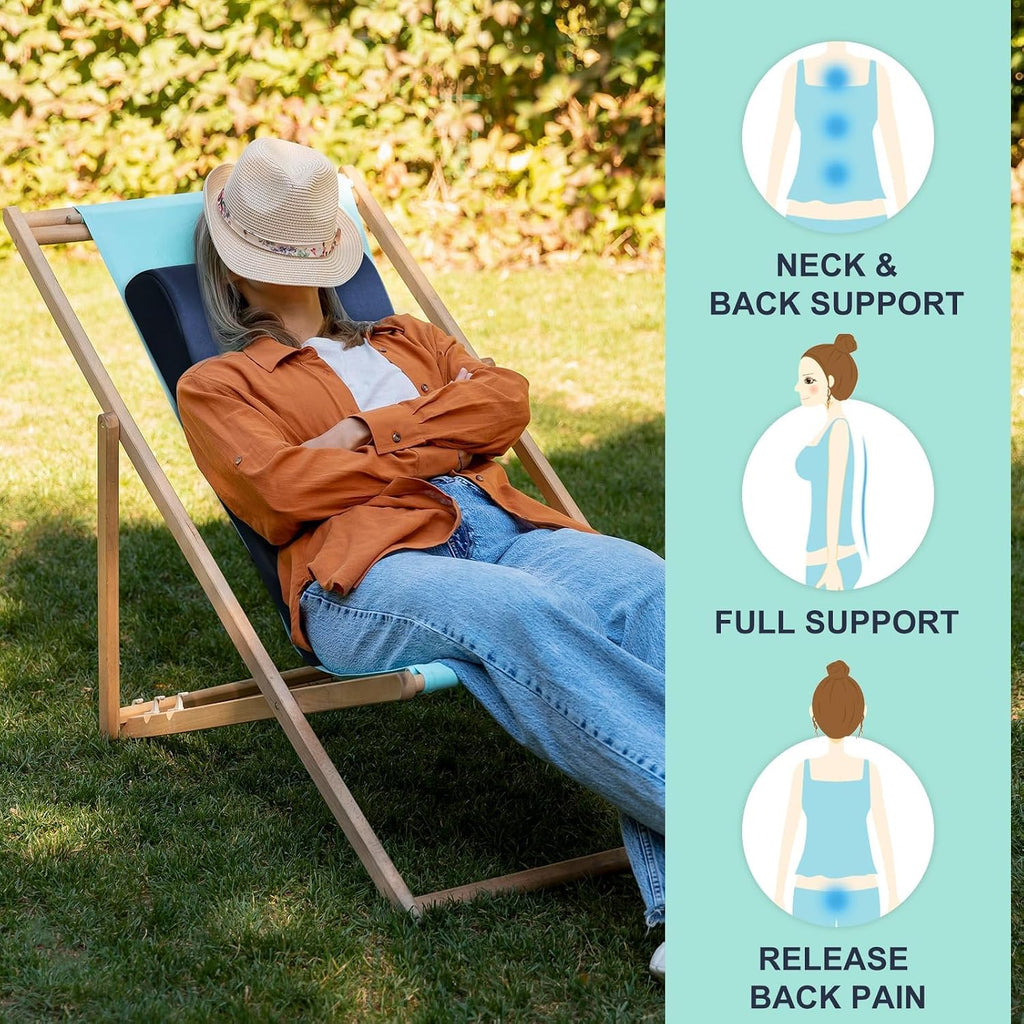 2-in-1 Neck Pillow Lumbar Support Pillow for Recliner Couch& Glider Chair - High Resilient Foam Ergonomic Back Support for High-Back…