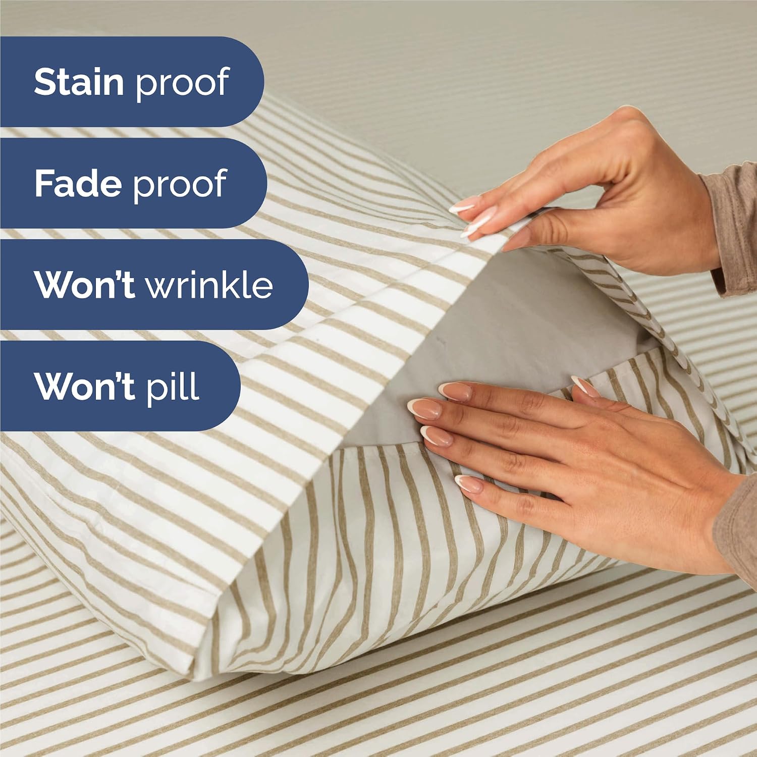 Split King Size 5 Piece Sheet Set - Comfy Breathable & Cooling Sheets - Hotel Luxury Bed Sheets for Women & Men - Deep Pockets, Easy-Fit…