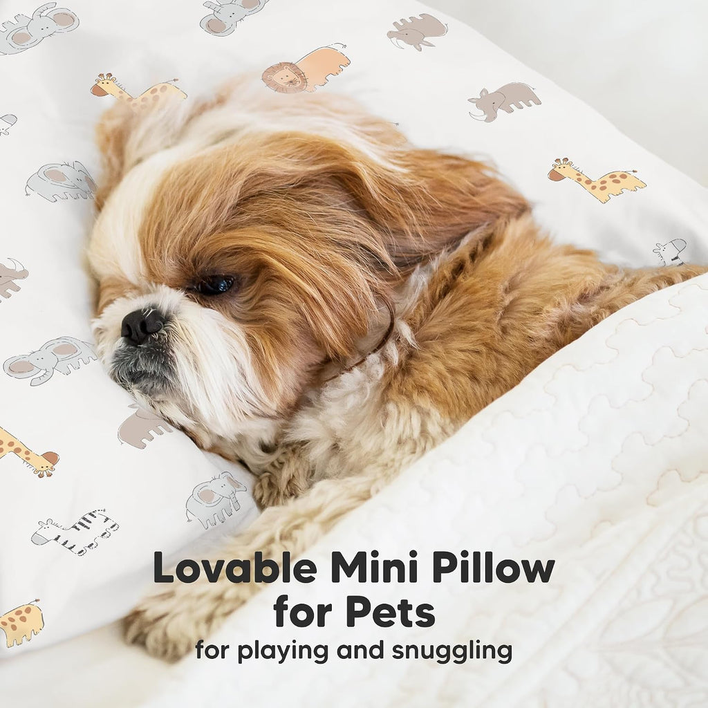 Mini Toddler Pillow with Pillowcase - 9x13 My Little Dreamy Travel Kids Pillow for Sleeping, Toddler Bed, Small, Tiny, Organic Cotton…