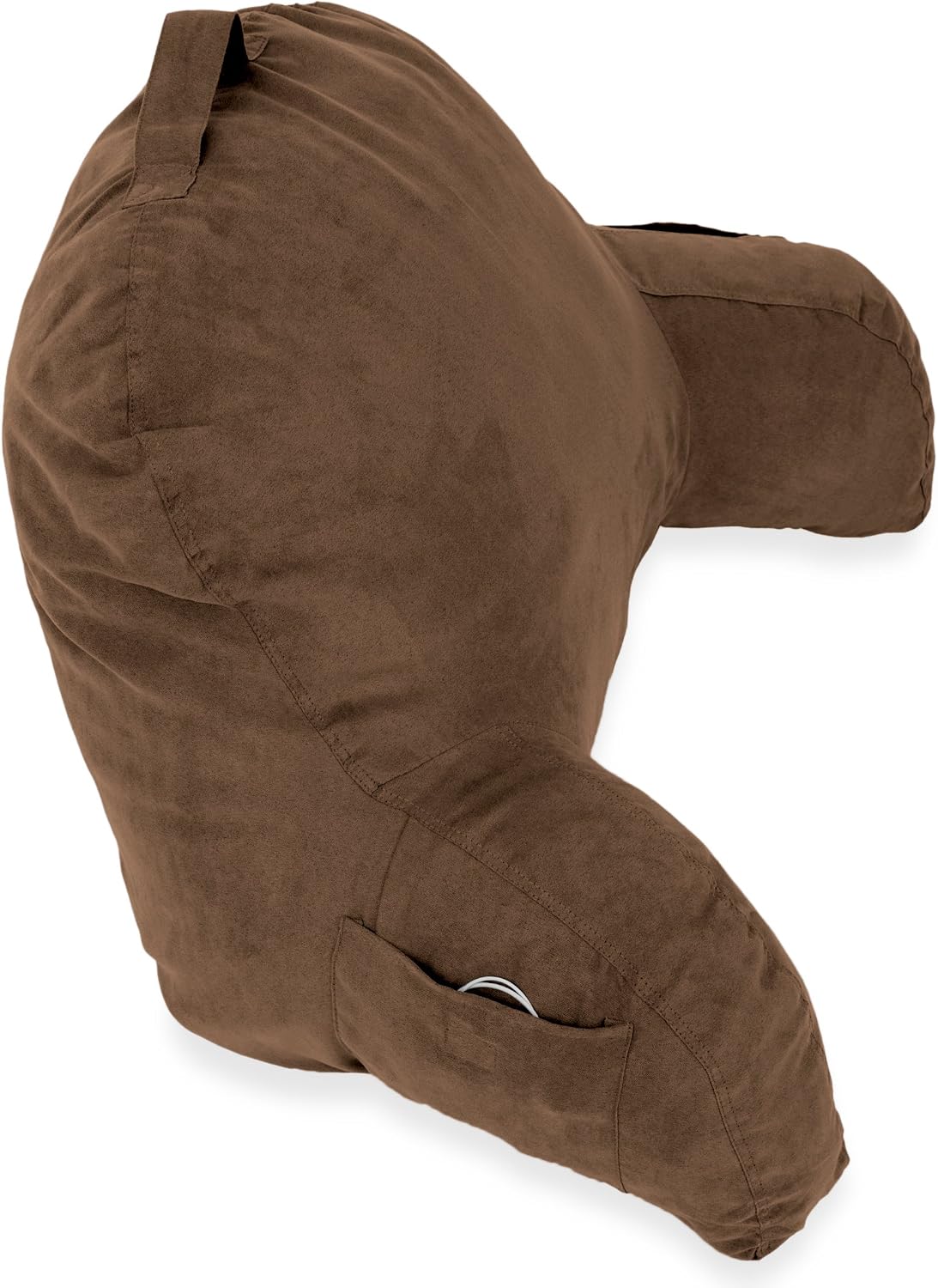 Deluxe Comfort Microsuede Bed Rest - Backrest Pillow with Arms - Bed Rest Pillow - Reading Bedrest Lounger - Sitting Support Pillow - Soft…