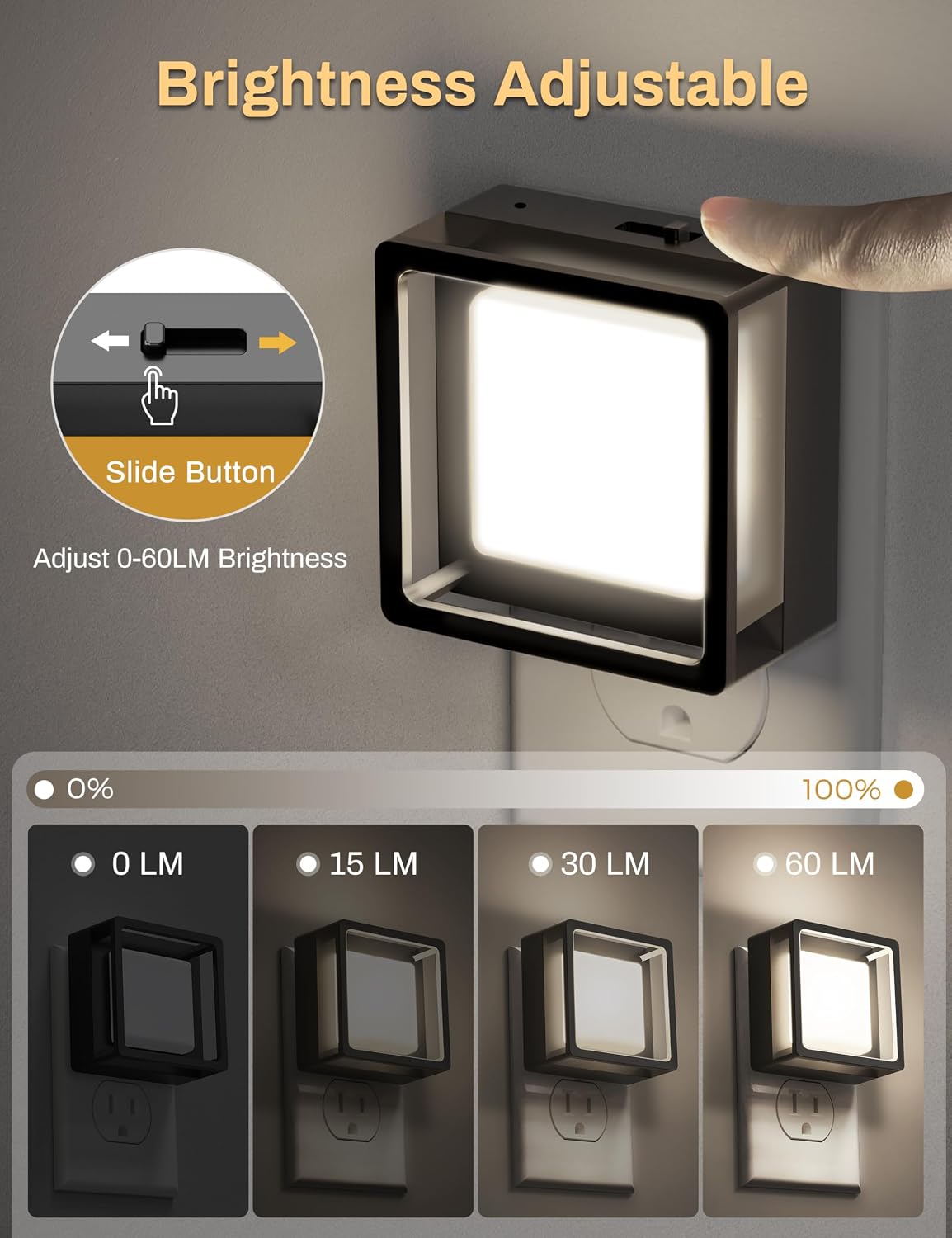 DORESshop LED Night Light, Plug-in [4 Pack], Dusk to Dawn Sensor, Night Lights Plug into Wall for Bedroom, Bathroom, Toilet, Stairs…