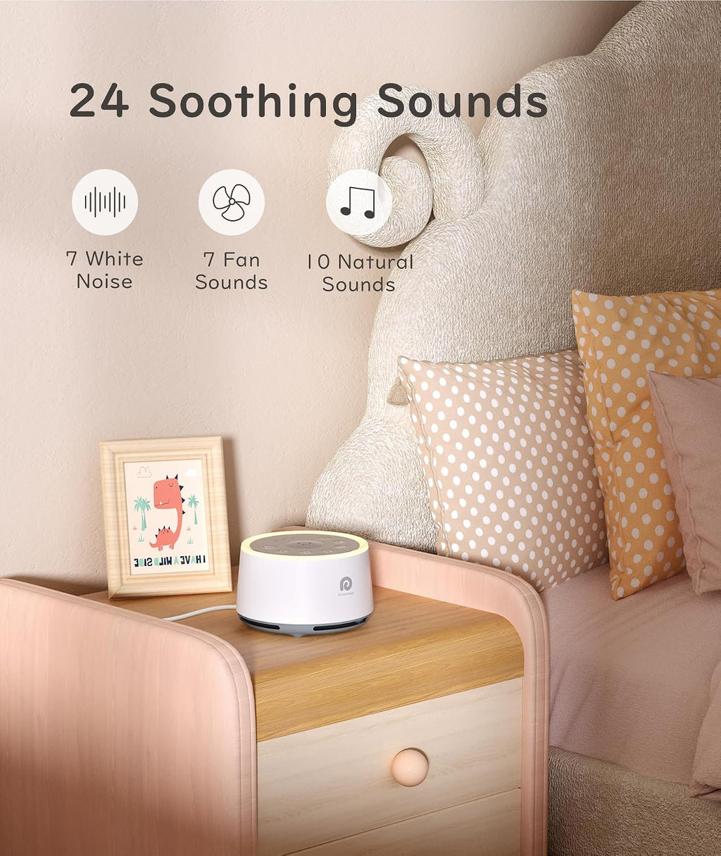 Dreamegg D1 Sound Machine Baby - White Noise Machine for Baby with Night Light, 24 High Fidelity Sounds, Timer & Memory Feature, Noise Mach…