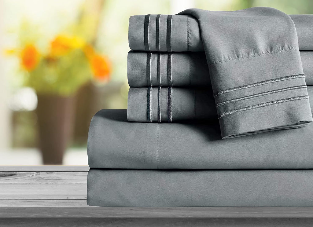 MocassiLuxuryBedding Mocassi Twin Sheet Set - Luxury Hotel 1800 Premier Bedding Sheets & Pillowcases - Ultra Soft Breathable & Cooling Bed…