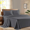 AshtonSheets 100% Egyptian Cotton Full Size Sheet Set - 600 Series Refined Collection Sheets Set for Full Size Bed (4 PC, Dark Grey), Soft,…