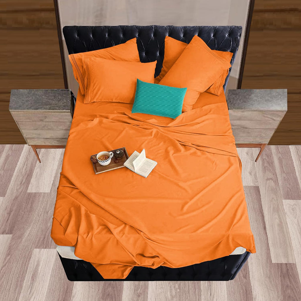 MocassiLuxuryBedding Mocassi Cali King Sheet Set - Luxury Hotel 1800 Premier Bedding Sheets & Pillowcases - Ultra Soft Breathable & Cooling…