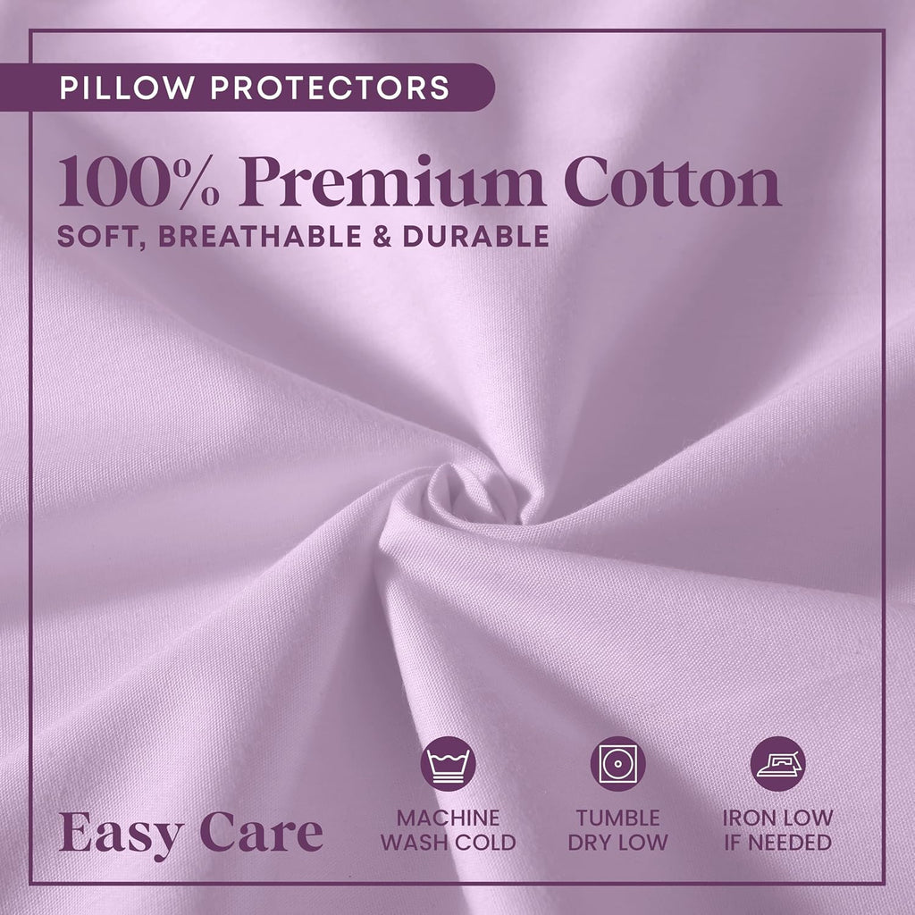 CirclesHome Pillow Protectors Single Pack Body (20 x 55) Zippered - 100% Cotton Breathable Pillowcases - Protects Pillows from Dirt, Dust…