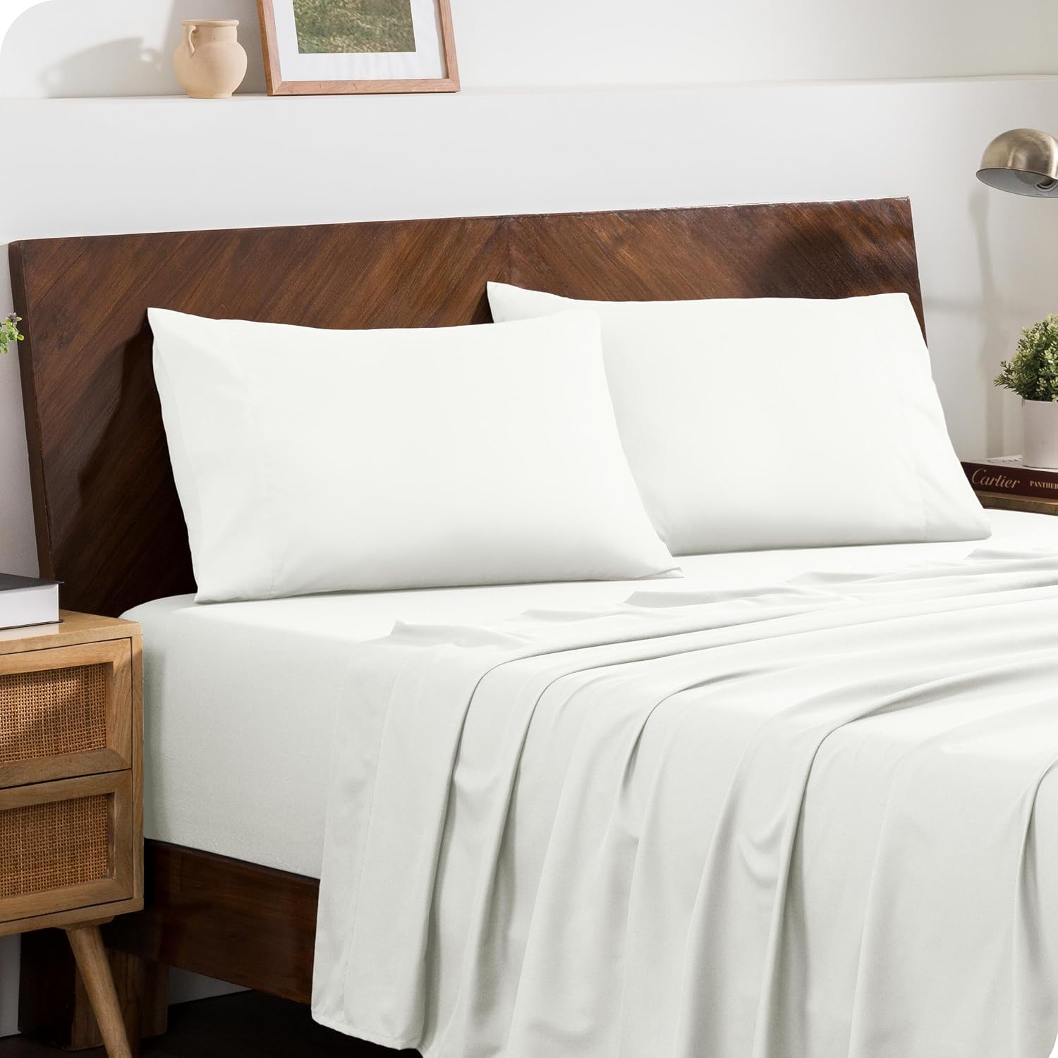 BareHome Bare Home Microfiber Pillow Cases - King Size 20x36 - Cooling Pillowcases - Double Brushed - easy maintenance - Envelope Closure…