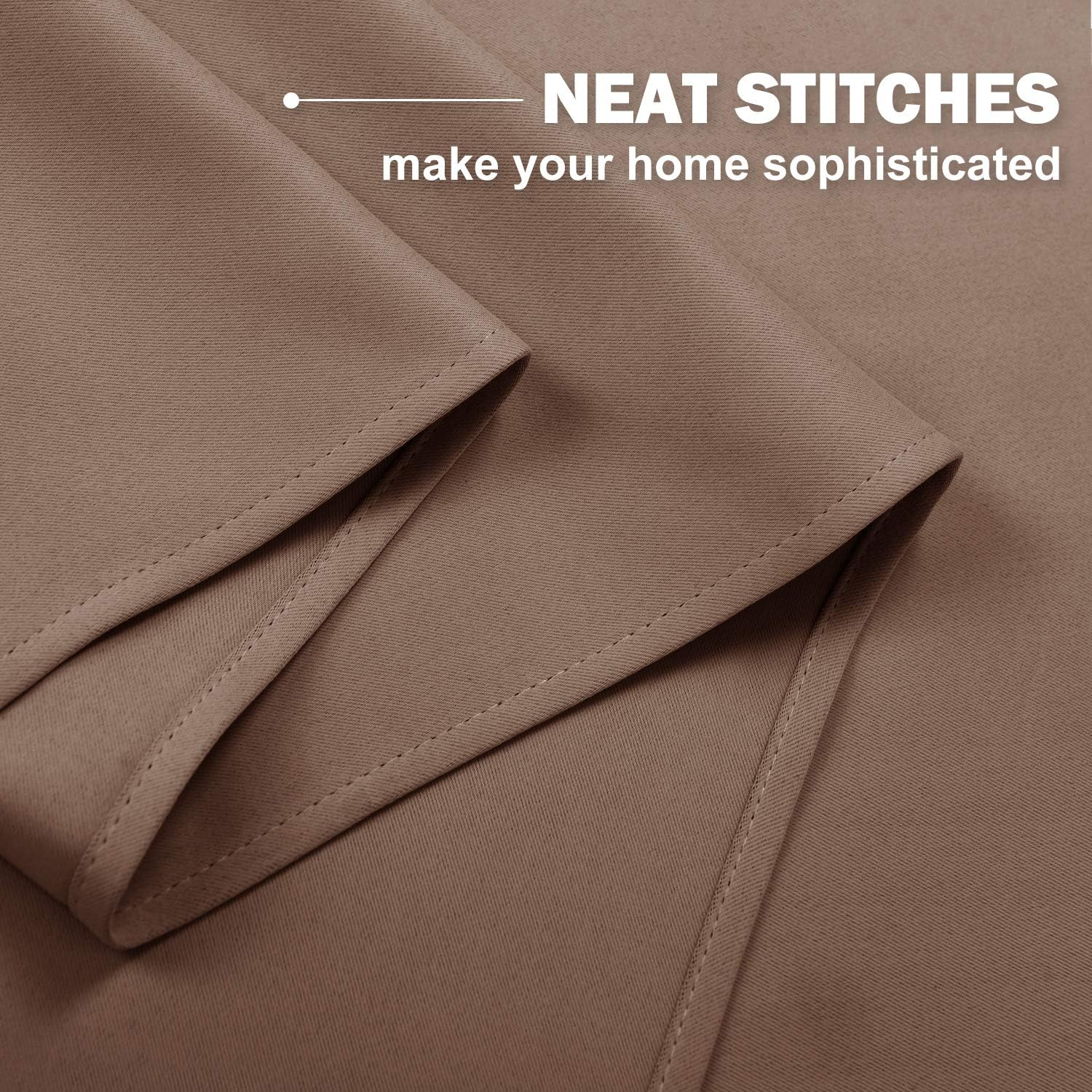 NICETOWN Short Curtains Blackout Curtains - Thermal Insulated Kitchen Light Reducing Drapes for Half/Nursery Window (1 Pair, 42W by 36L +…