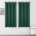 Lemomo Blackout Curtains 52 x 45 inch/Green Curtains Set of 2 Panels/Thermal Insulated Room Darkening Bedroom Curtains 45 inch Green